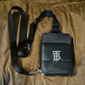 Black Leather Crossbody Bag